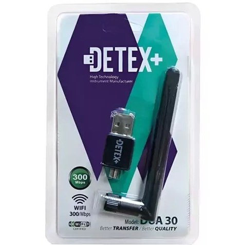 دانگل وای فای آنتن دار +DETEX مدل DUA 30 _ مشکی