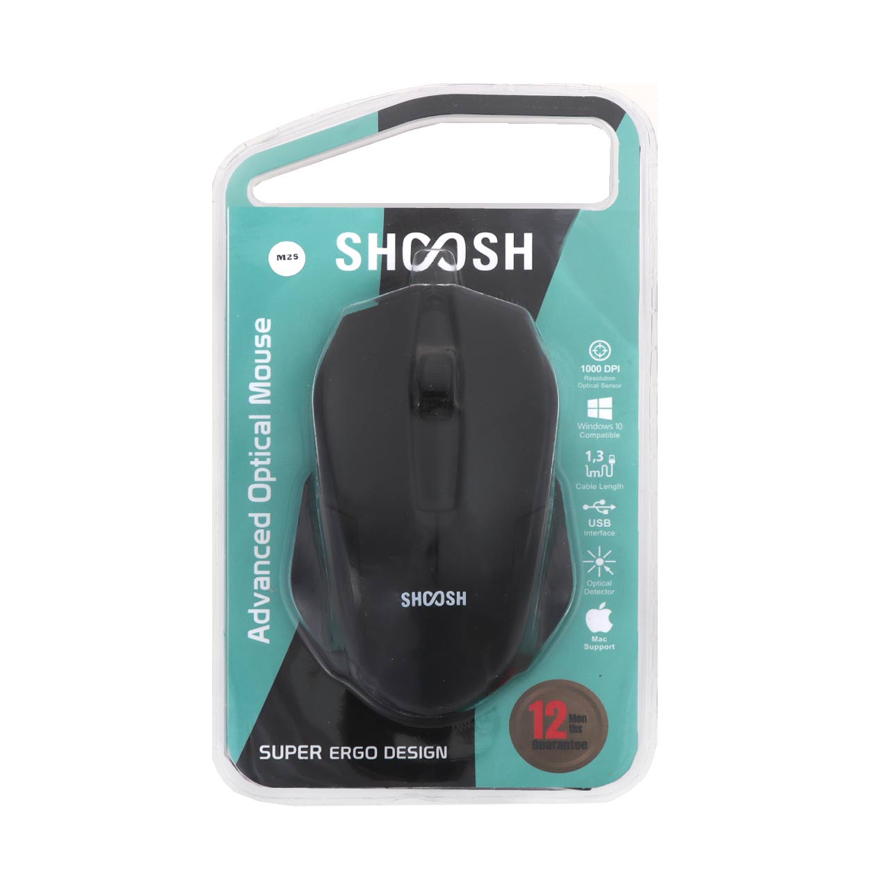 ماوس باسیم Shoosh مدل M25 - مشکی - SMO